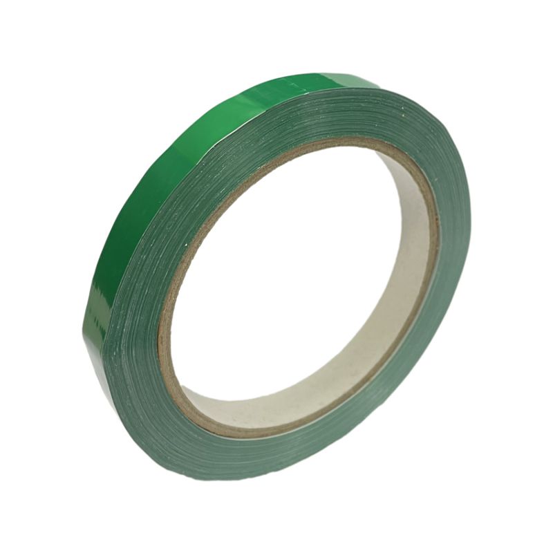 Cinta adhesiva cierrabolsas 66mts x 12 mm color Verde.
