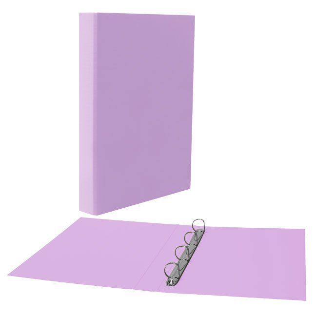 Carpeta cartón forrado PP Plus Office Folio 4 anillas 25 mm. violeta 