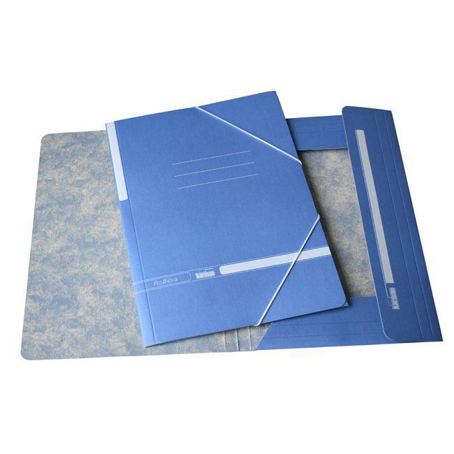 Carpeta cartón Folio con gomas y solapas azul  ref. 4633-30