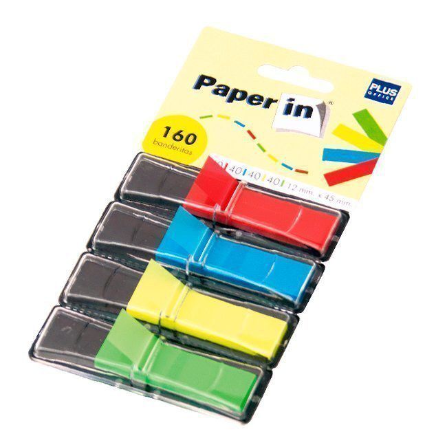 Banderitas Paper In Plus Office 12 x 45 mm. 4 colores ref. SN-5410