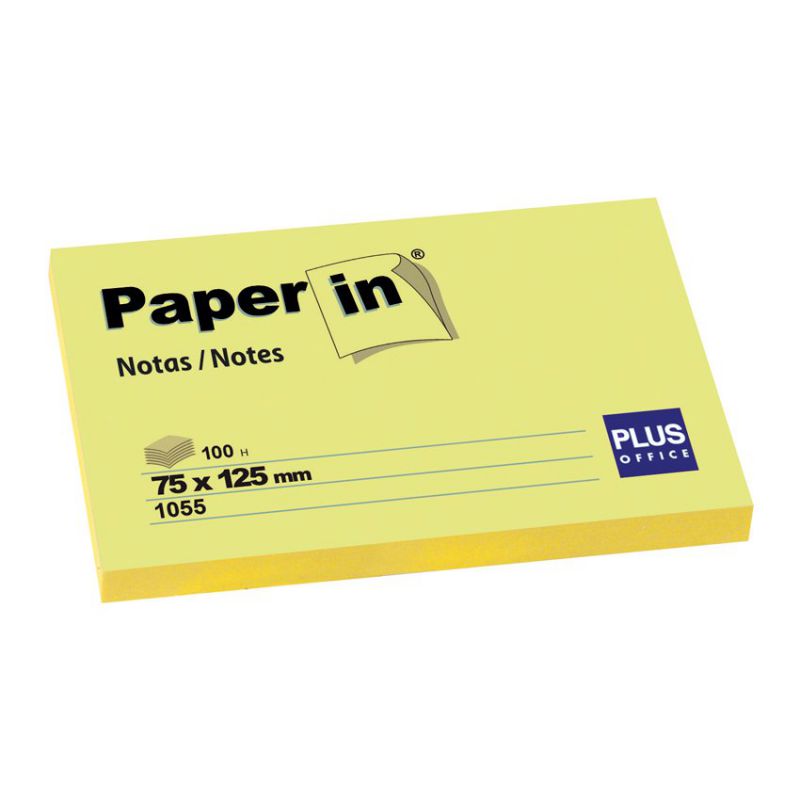 Blocs notas reposicionables Paper in amarillas 75x125 mm