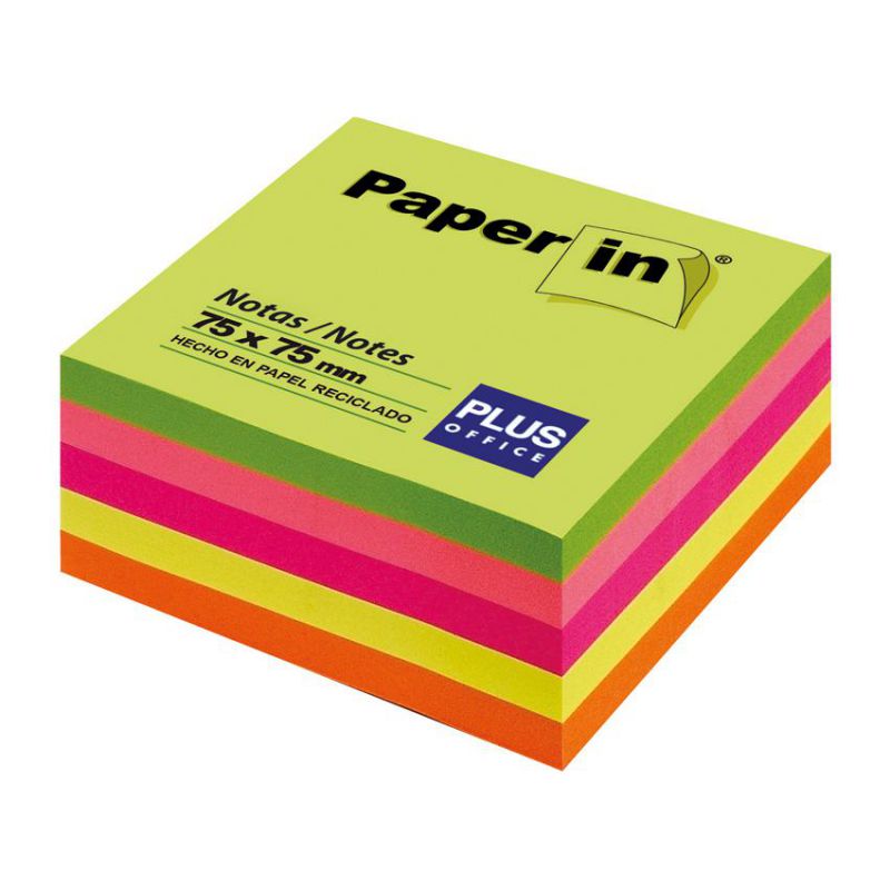 Blocs notas reposicionables Paper in colores neón 300h