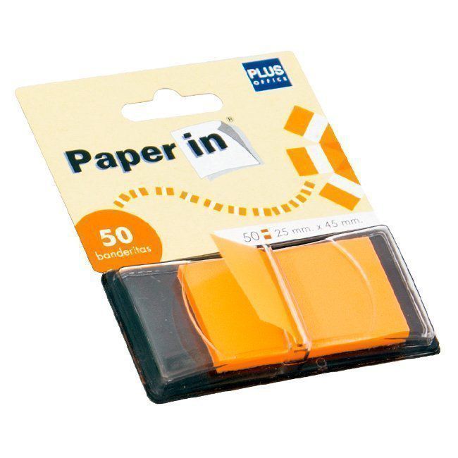 Dispensadores 50 banderitas Paper In Naranja ref. 45547-O