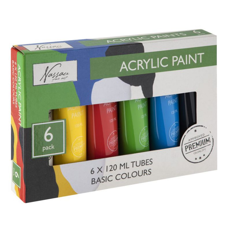 Set de 6 colores de pintura acrílica ref. AR0747/GE