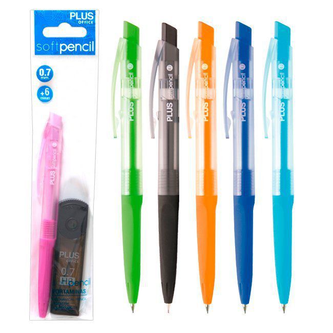 Portaminas Plus Soft Pencil 0,7 mm. Blíster 1 unid + tubo 6 minas