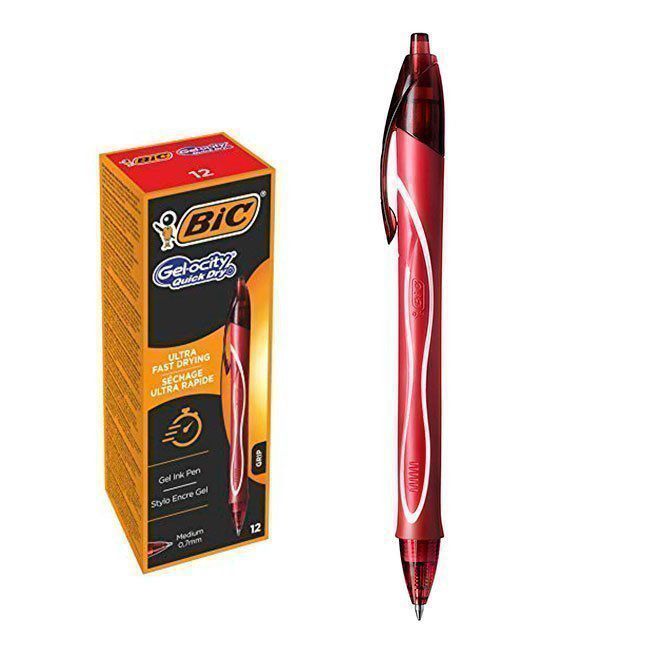 Bolígrafo Bic Gel-ocity tinta gel rojo