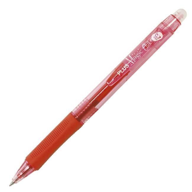 Bolígrafo Plus Office Magic Click tinta gel borrable rojo