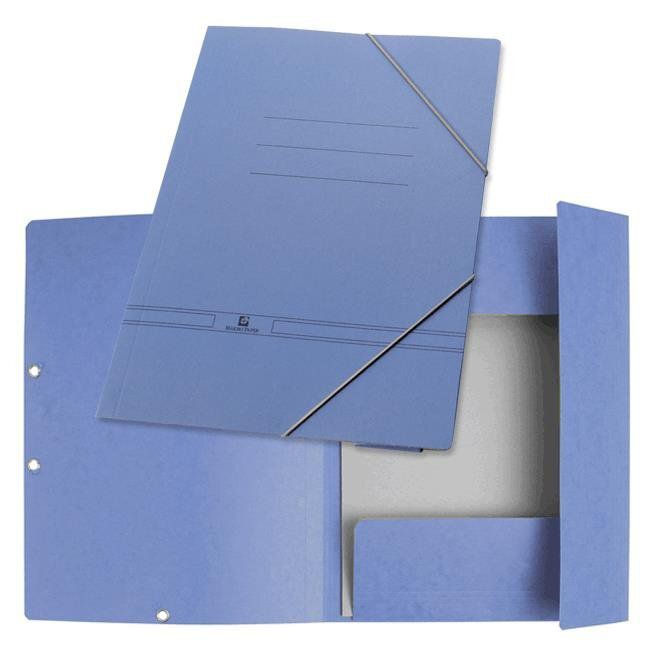 Carpeta cartón 4º con gomas y solapas azul ref. 4631-30