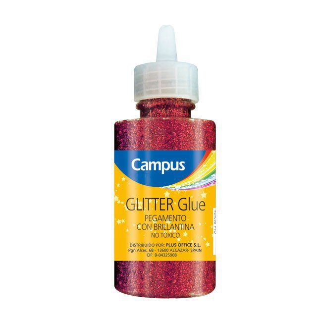 Pegamento glitter botella 60 g. rojo ref. 862124
