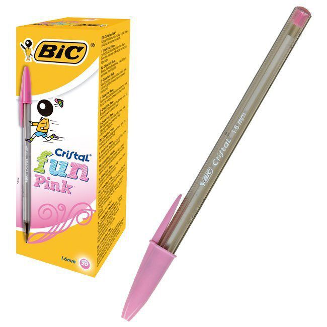 Bolígrafo Bic Fun Fashion Colour tinta base de aceite rosa ref. 92905