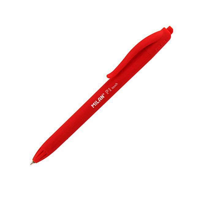 Bolígrafo Milan P1 Touch tinta base de aceite rojo