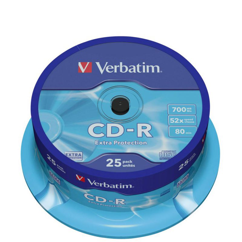 CD-R Verbatim spindle 25 ud. 700MB ref. 43432