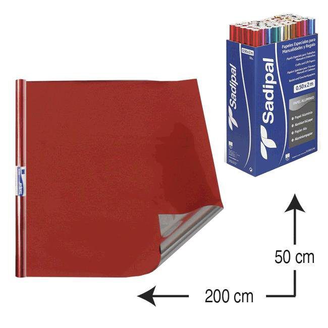 Expositor papel metalizado Sadipal 0,5 x 2 m. 50 rollos colores surtid