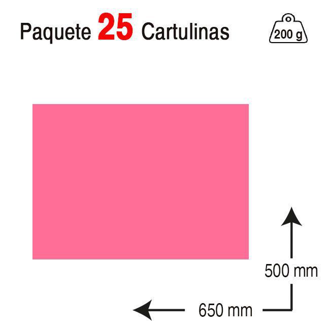 Cartulina Campus University 50 x 65 cm. 180 g. rosa chile
