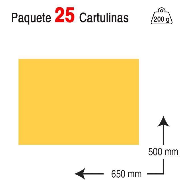 Cartulina Campus University 50 x 65 cm. 180 g. amarillo gualda