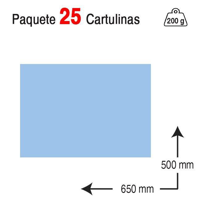 Cartulina Campus University 50 x 65 cm. 180 g. azul celeste