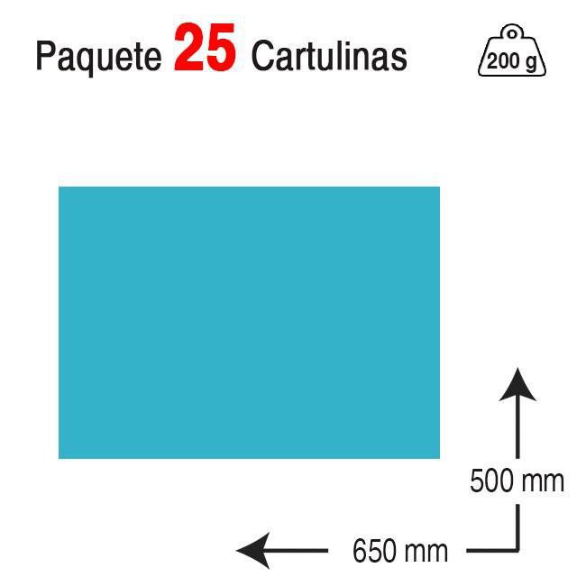 Cartulina Campus University 50 x 65 cm. 180 g. azul turquesa