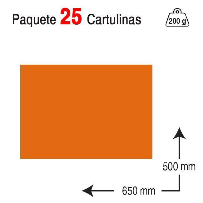 Cartulina Campus University 50 x 65 cm. 180 g. naranja