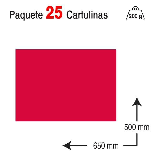 Cartulina Campus University 50 x 65 cm. 180 g. rojo