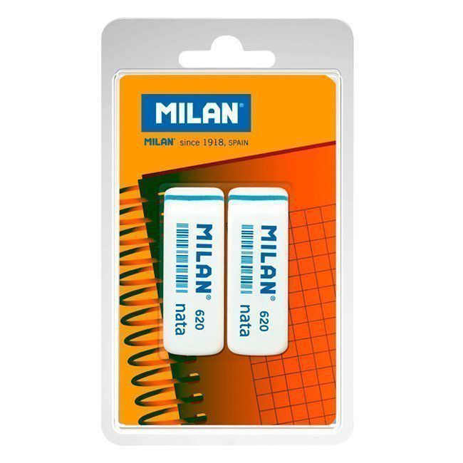 Goma de borrar Milan 620 blíster de 2 gomas ref. 10044