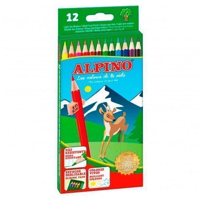 Lápices de colores Alpino 12 colores surtidos ref. 654