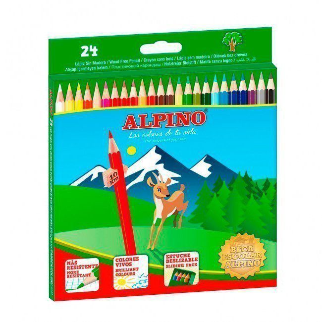 Lápices de colores Alpino 24 colores surtidos ref. 658