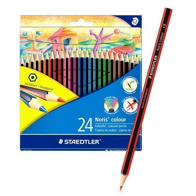 Lápices de colores Staedtler Noris Colour 24 colores surtidos ref. 18