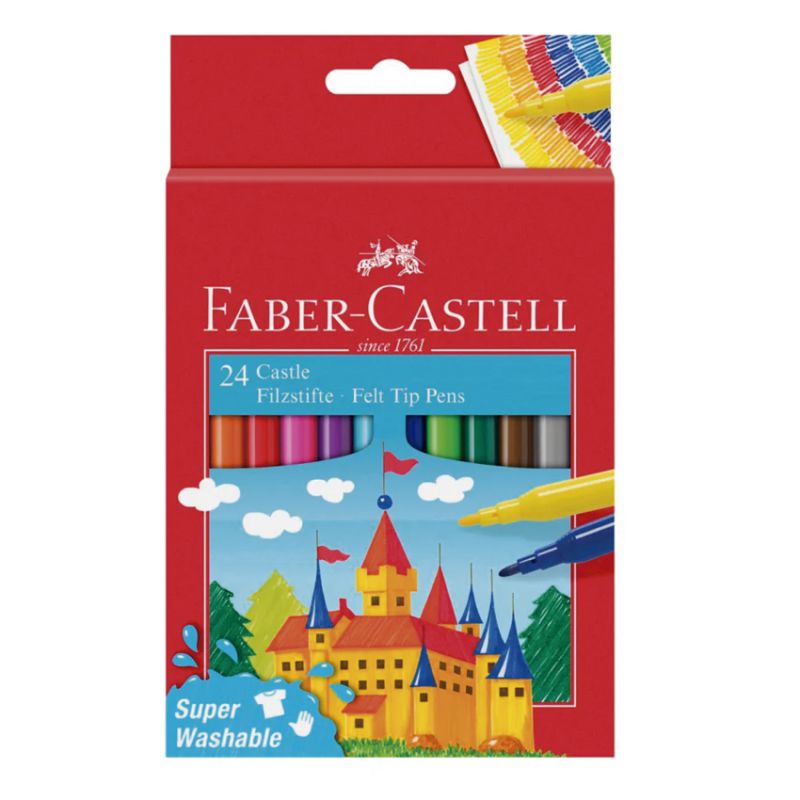 Rotulador Faber Castell tinta lavable 24 unid. colores surtidos ref. 5