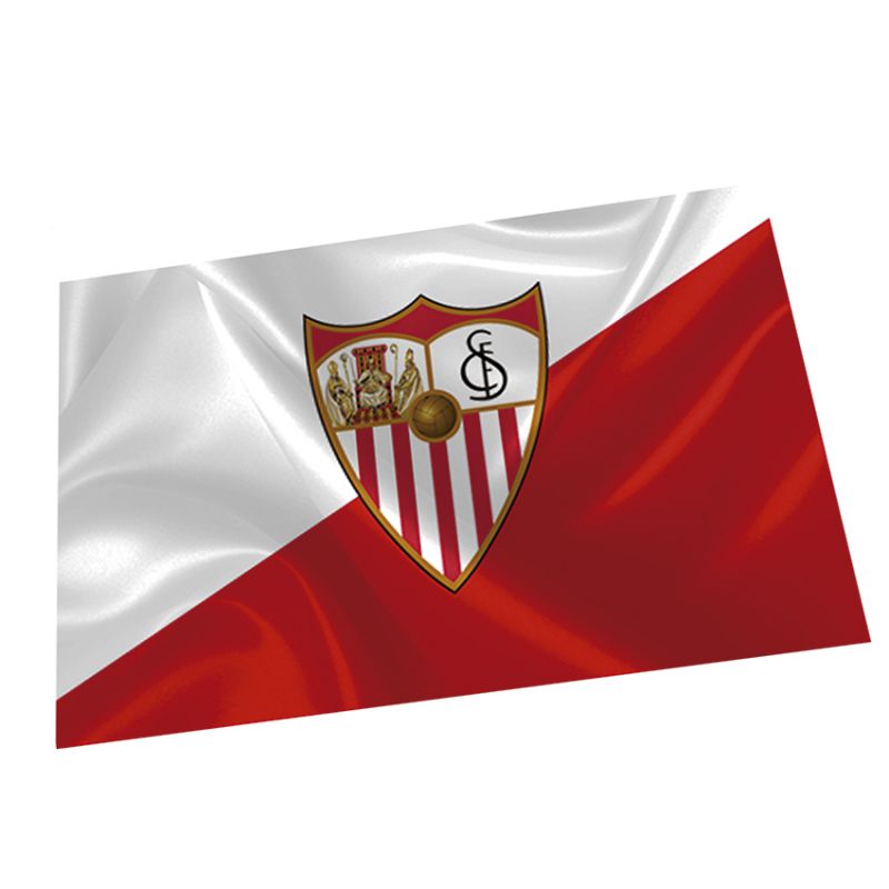 Bandera rojo y blanco del Sevilla F.C.