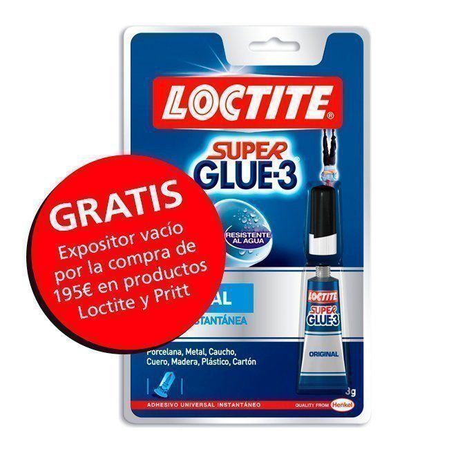 Pegamento Loctite SuperGlue 3 g. en PAEZ SOLUCIONES INTEGRALES, S.L. -  Adhesivos y pegamentos - Pegamentos instantáneos y de contacto